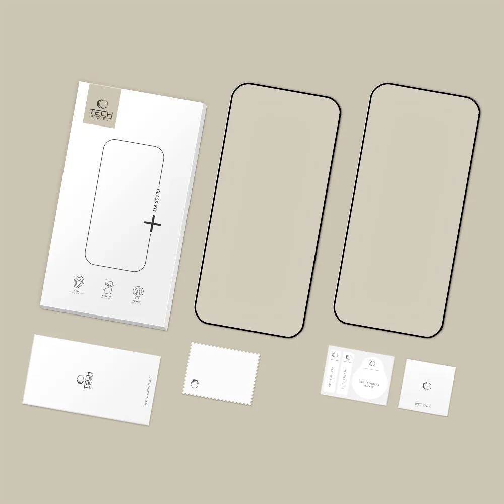 Xiaomi Poco F8 Pro Aizsargstikls  TECH-PROTECT GLASS FIT+ 2-PACK