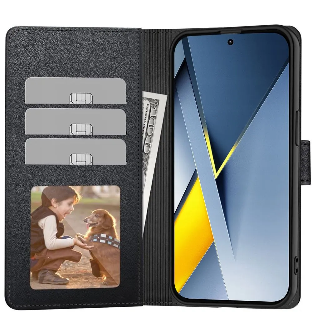 Xiaomi Poco F8 Ultra Telefona maciņš melns TECH-PROTECT WALLET