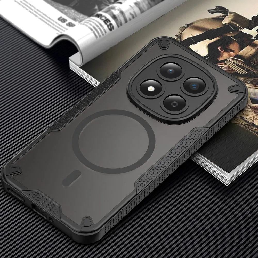 Xiaomi RedMi Note 15 Pro 5G Telefona vāciņš melns TECH-PROTECT RUGGED SHIELD MAGSAFE
