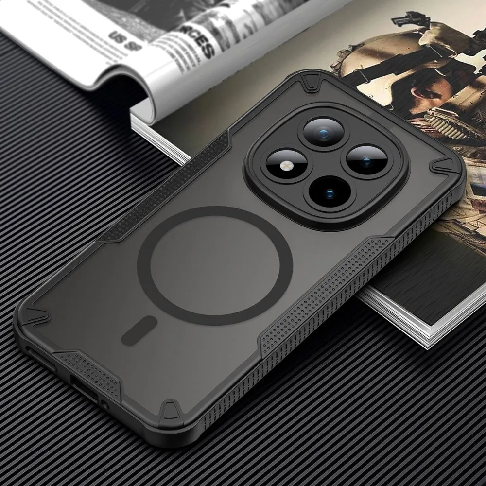 Xiaomi RedMi Note 15 Pro Plus 5G Telefona vāciņš melns TECH-PROTECT RUGGED SHIELD MAGSAFE
