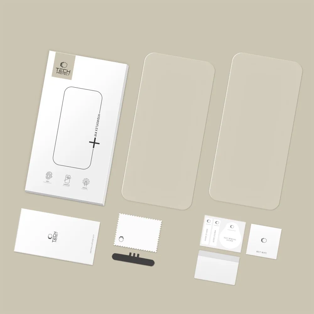 Xiaomi RedMi Note 15 Pro Plus 5G Aizsargstikls  TECH-PROTECT HYDROFLEX FIT+ 2-PACK