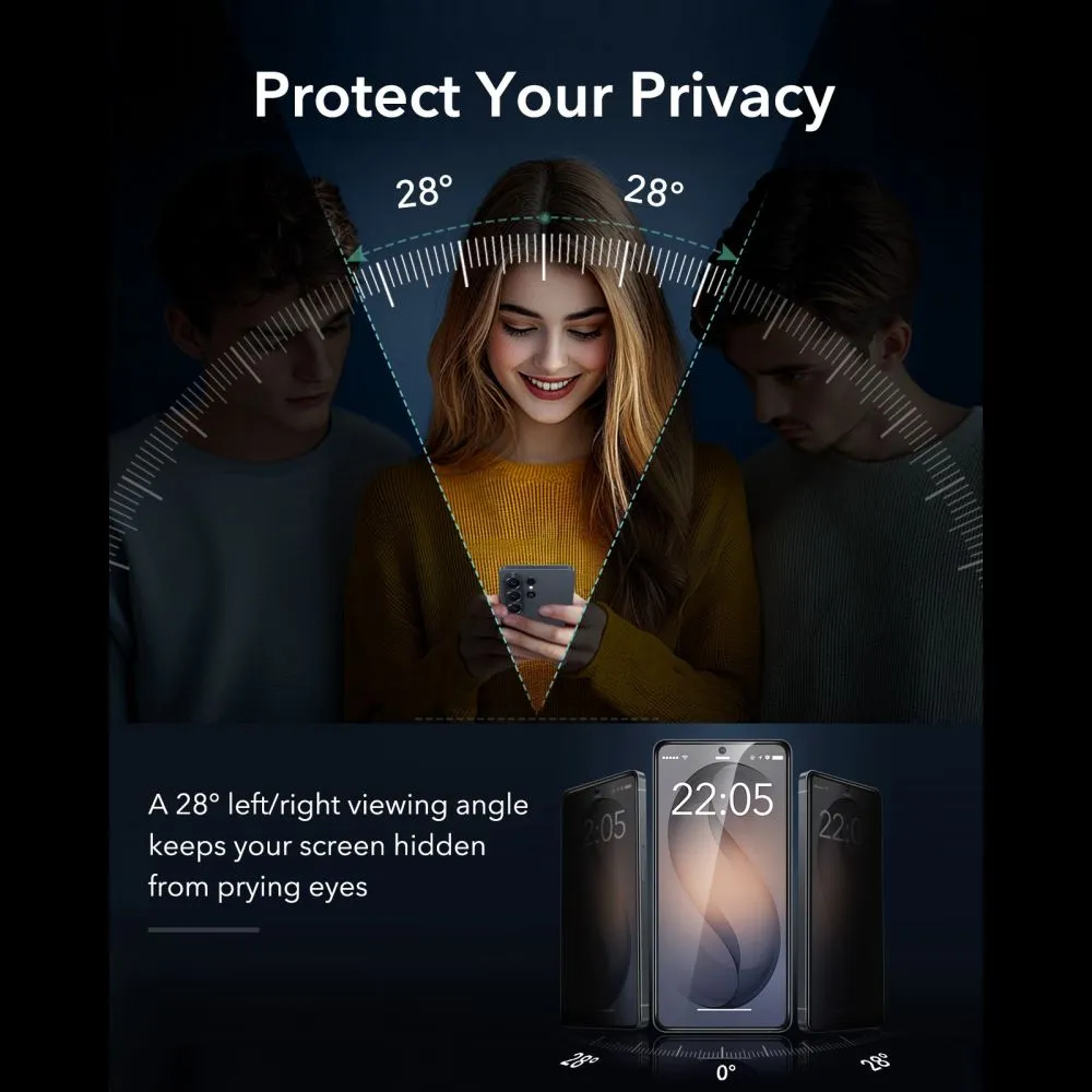 Samsung Galaxy S26 Ultra Aizsargstikls  ESR ULTRAFIT ARMORITE TEMPERED GLASS PRIVACY