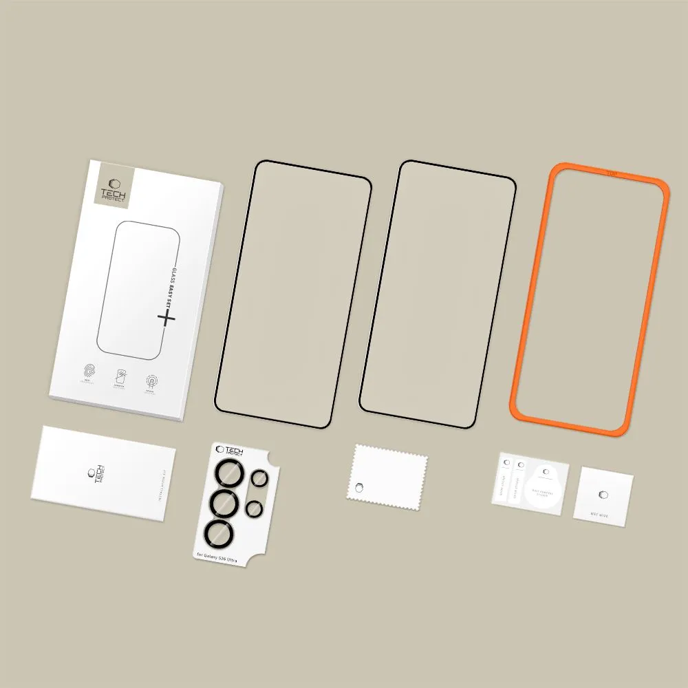 Samsung Galaxy S26 Ultra Aizsargstikls  TECH-PROTECT EASY SET+ 3-PACK