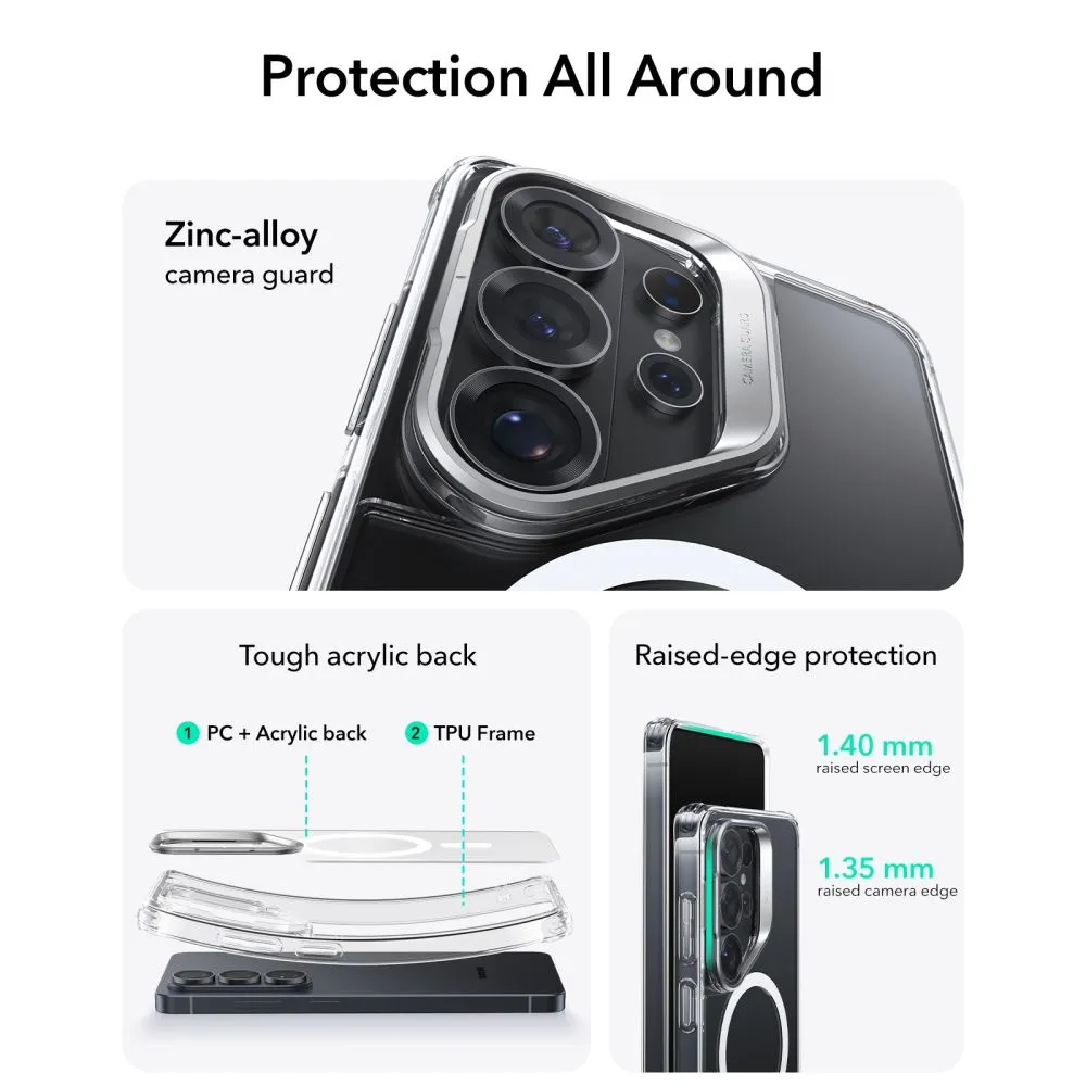 Samsung Galaxy S26 Ultra Telefona vāciņš caurspīdīgs ESR CLASSIC HYBRID KICKSTAND MAGSAFE