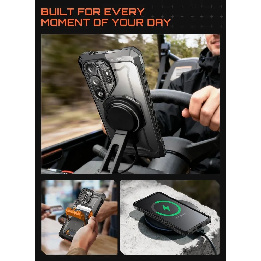 Samsung Galaxy S26 Ultra Telefona vāciņš melns SUPCASE UB GRIP MAG MAGSAFE