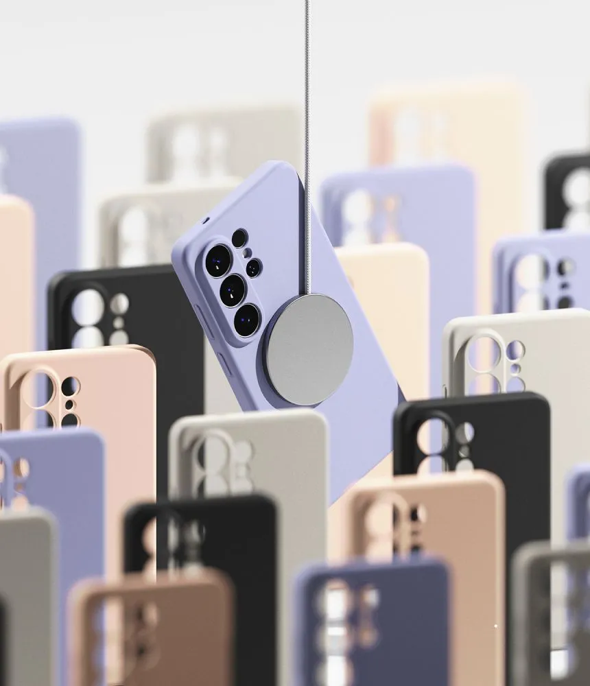Samsung Galaxy S26 Ultra Telefona vāciņš melns RINGKE SILICONE MAGNETIC MAGSAFE