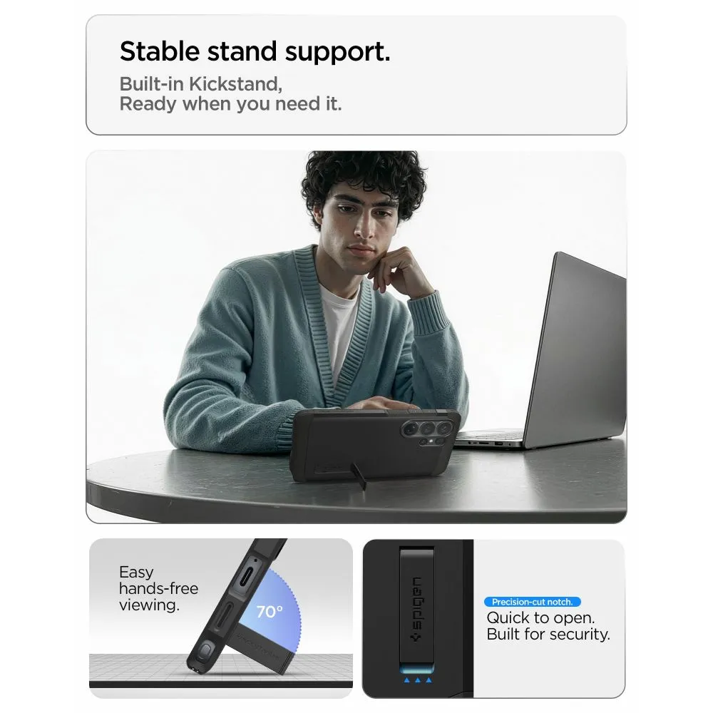 Samsung Galaxy S26 Ultra Telefona vāciņš melns SPIGEN TOUGH ARMOR MAG MAGSAFE