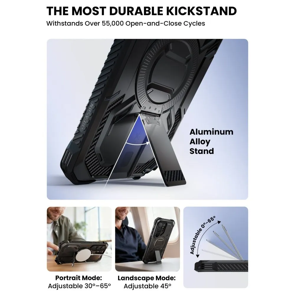 Samsung Galaxy S26 Ultra Telefona vāciņš melns SUPCASE IBLSN ARMORBOX CLIP MAG MAGSAFE