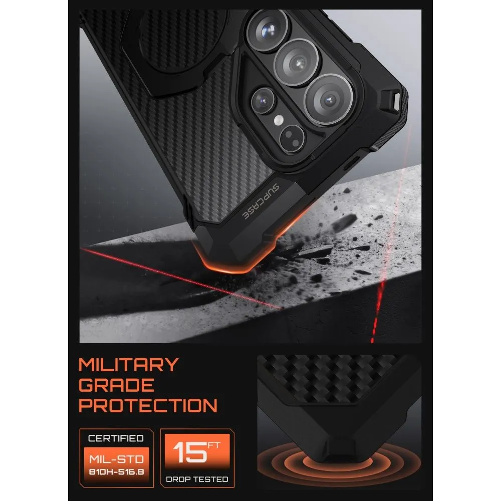 Samsung Galaxy S26 Ultra Telefona vāciņš melns SUPCASE UB GRIP MAG MAGSAFE