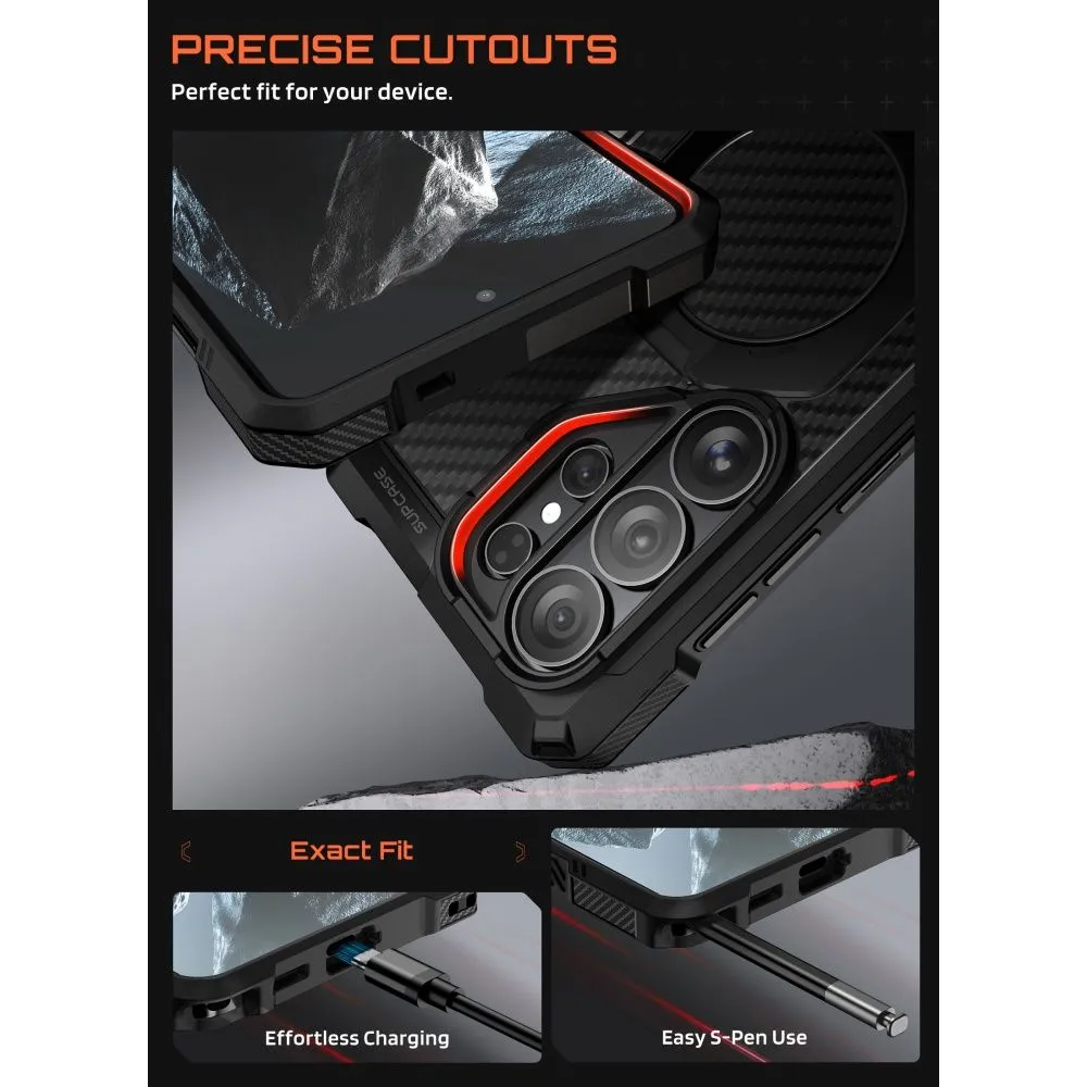 Samsung Galaxy S26 Ultra Telefona vāciņš melns SUPCASE UB GRIP MAG MAGSAFE