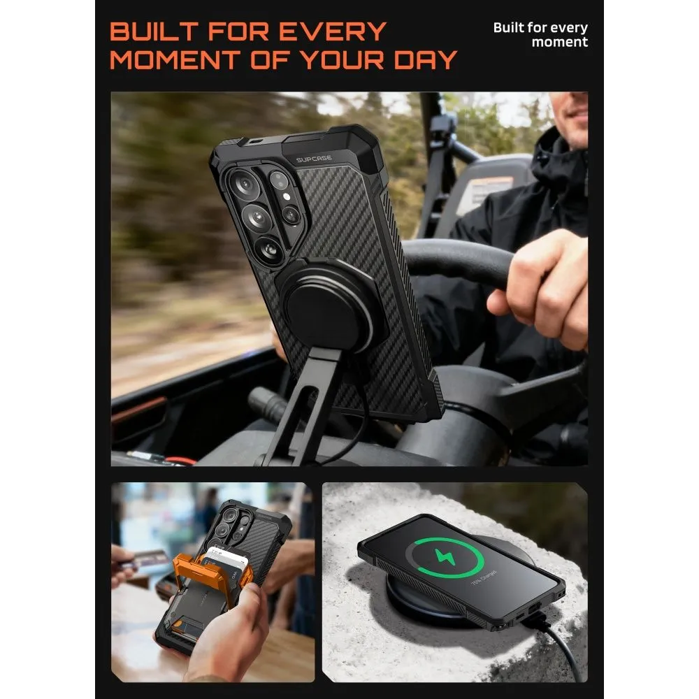 Samsung Galaxy S26 Ultra Telefona vāciņš melns SUPCASE UB GRIP MAG MAGSAFE