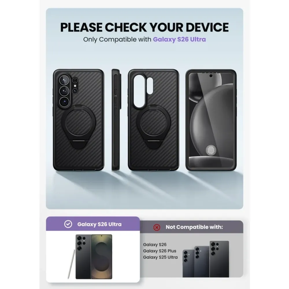 Samsung Galaxy S26 Ultra Telefona vāciņš melns SUPCASE COSMO MAG MAGSAFE
