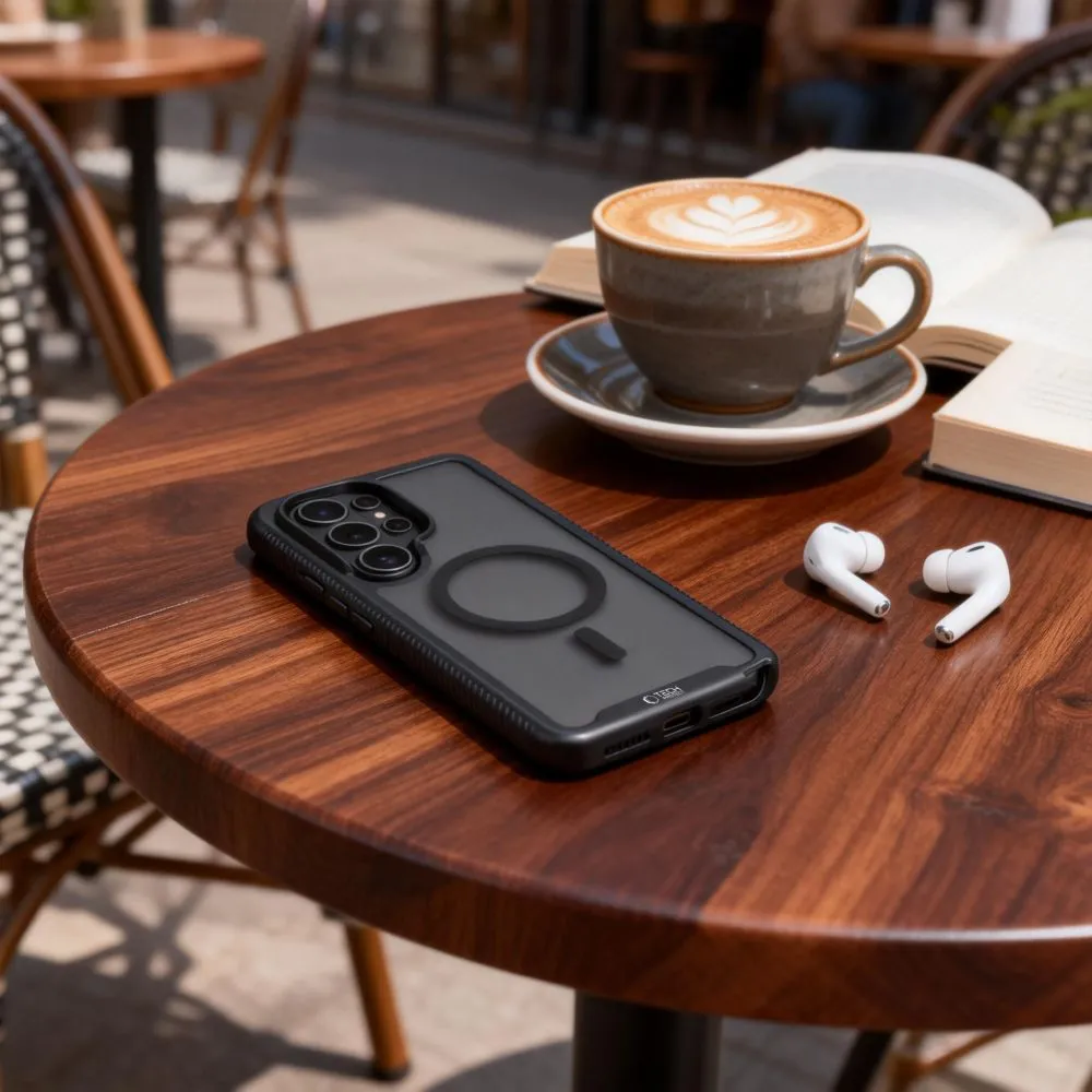 Samsung Galaxy S26 Ultra Telefona vāciņš melns TECH-PROTECT DEFENSE MAGSAFE