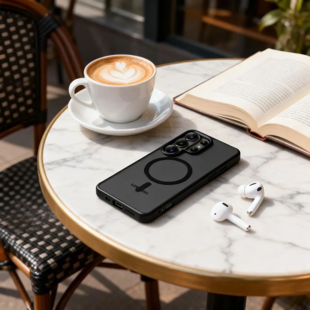 Samsung Galaxy S26 Ultra Telefona vāciņš melns TECH-PROTECT MAGMAT MAGSAFE