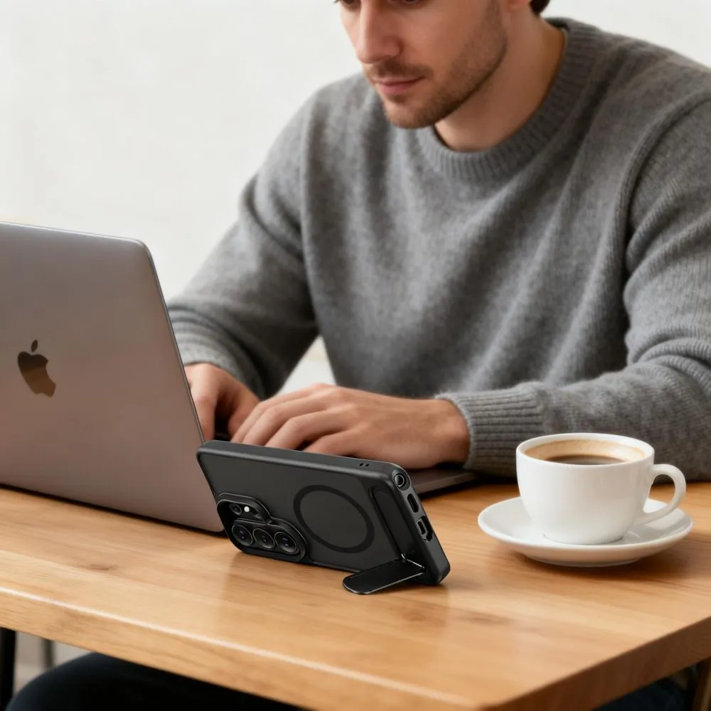 Samsung Galaxy S26 Ultra Telefona vāciņš melns TECH-PROTECT MAGRACK MAGSAFE