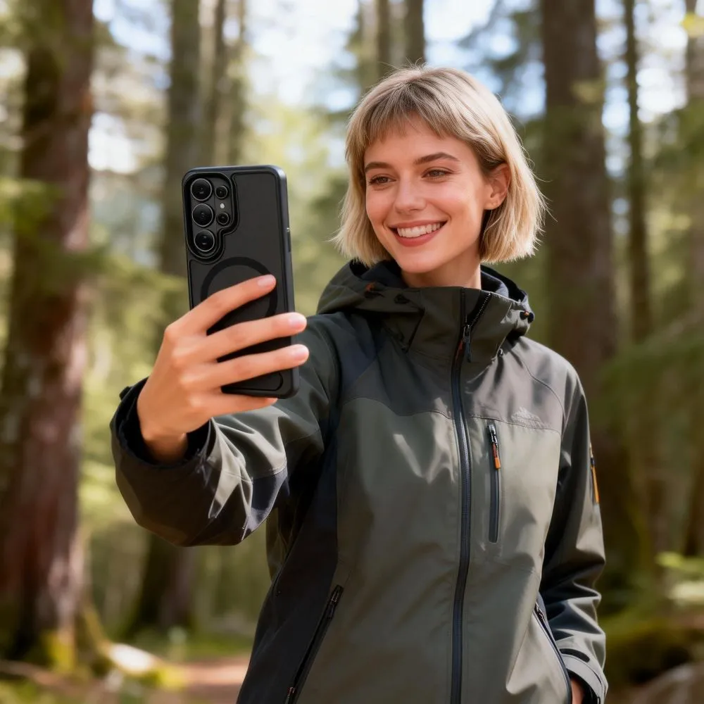 Samsung Galaxy S26 Ultra Telefona vāciņš melns TECH-PROTECT MAGRACK MAGSAFE