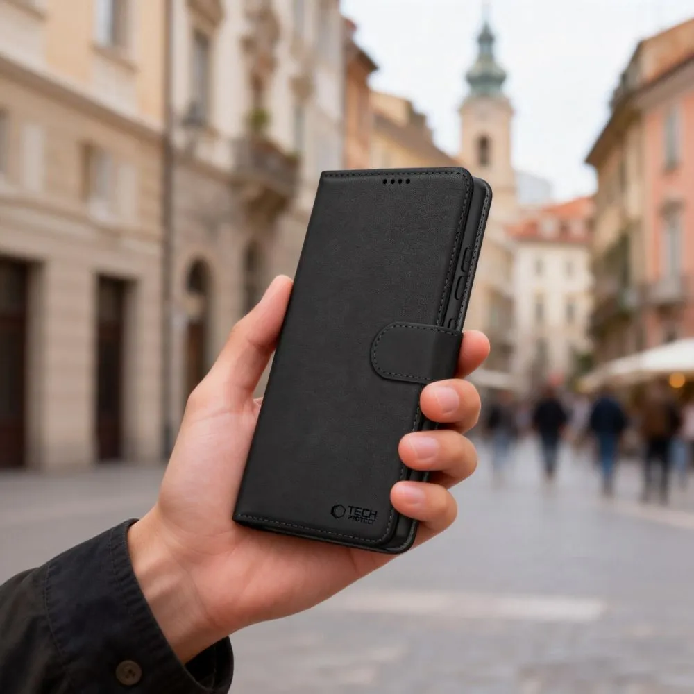 Samsung Galaxy S26 Ultra Telefona maciņš melns TECH-PROTECT WALLET