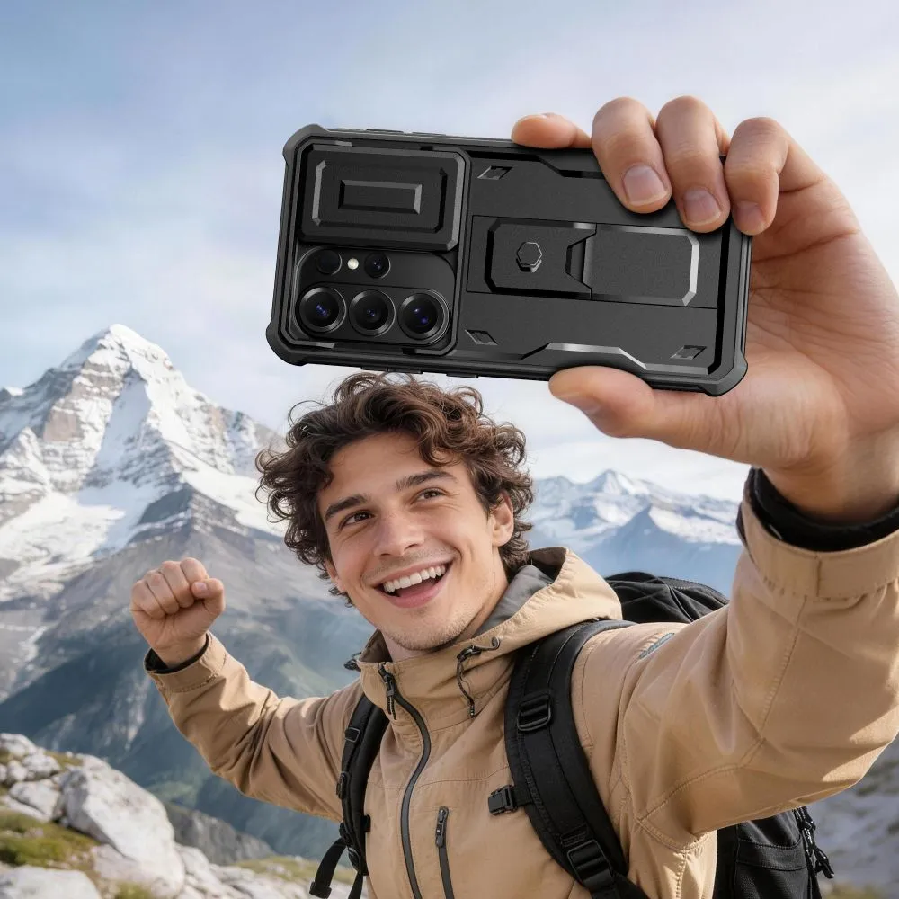 Samsung Galaxy S26 Ultra Telefona vāciņš melns TECH-PROTECT KEVLAR CAM+ 2-SET