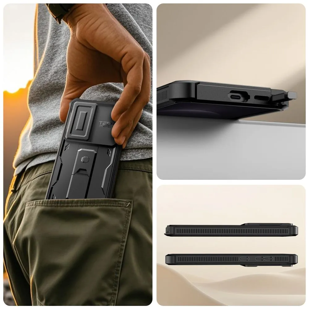 Samsung Galaxy S26 Ultra Telefona vāciņš melns TECH-PROTECT KEVLAR CAM+ 2-SET