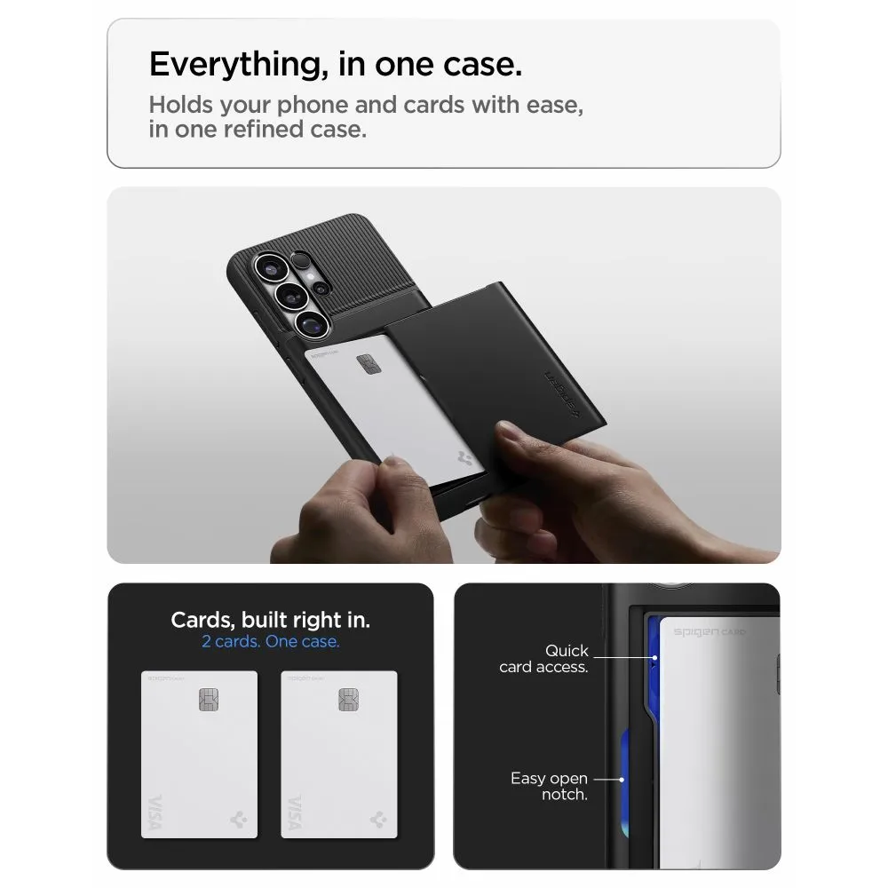 Samsung Galaxy S26 Ultra Telefona vāciņš melns SPIGEN SLIM ARMOR CS