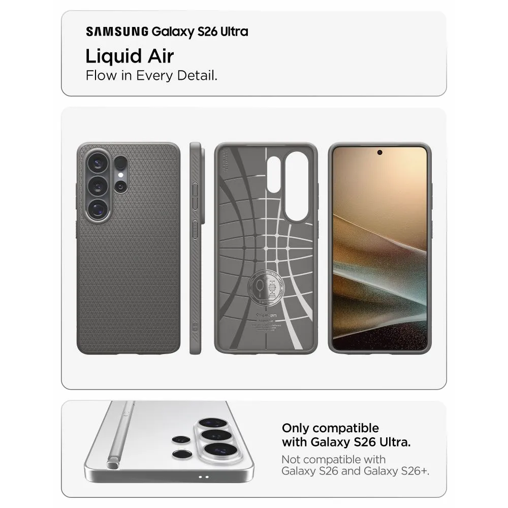 Samsung Galaxy S26 Ultra Telefona vāciņš pelēks SPIGEN LIQUID AIR