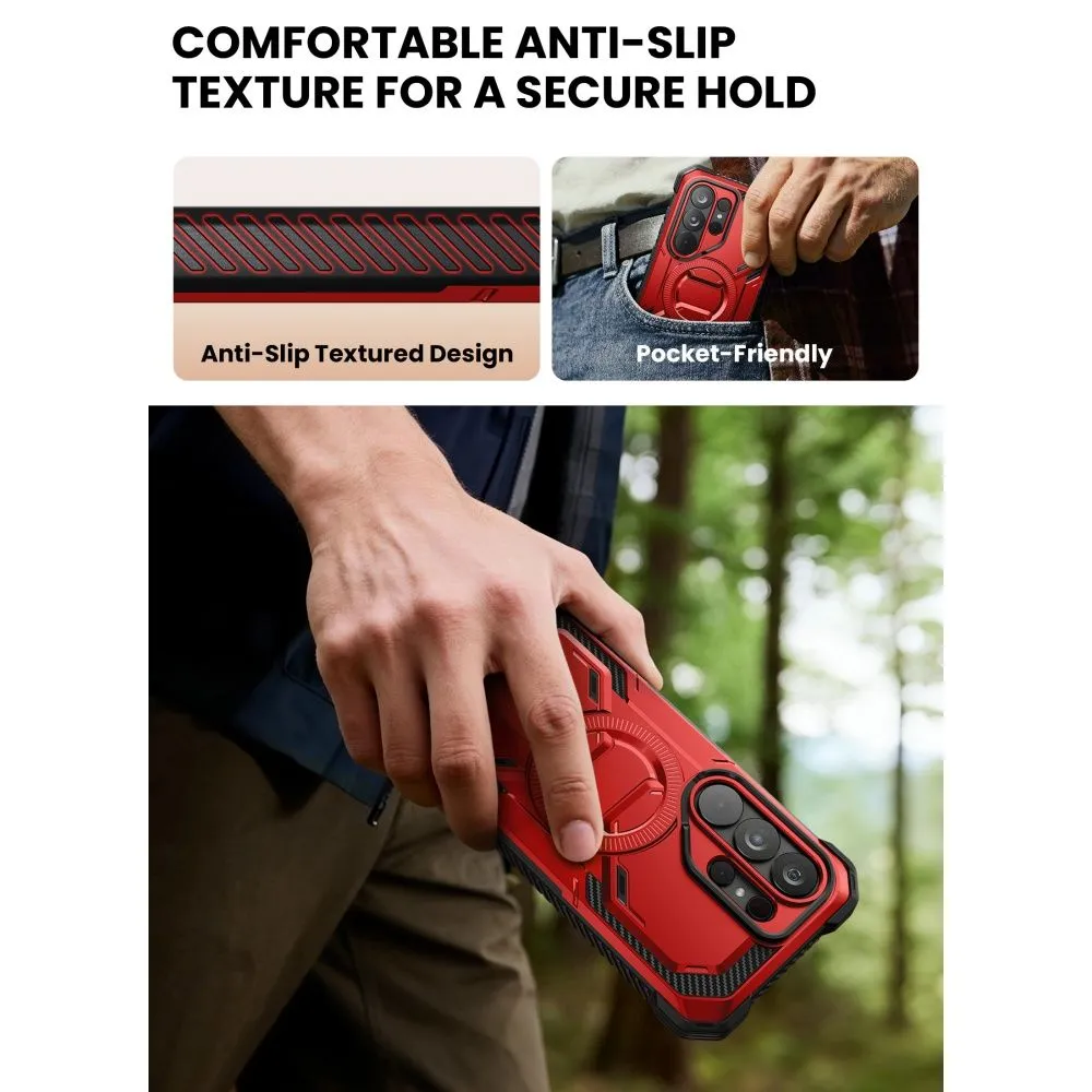 Samsung Galaxy S26 Ultra Telefona vāciņš sarkans SUPCASE IBLSN ARMORBOX MAG MAGSAFE