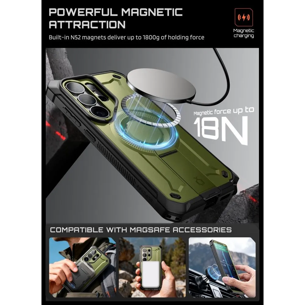 Samsung Galaxy S26 Ultra Telefona vāciņš zaļš SUPCASE UNICORN BEETLE PRO MAG MAGSAFE 2-SET