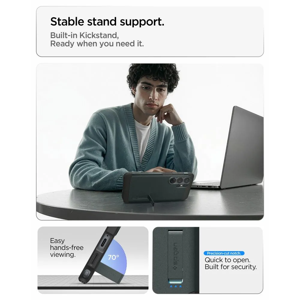 Samsung Galaxy S26 Ultra Telefona vāciņš zaļš SPIGEN TOUGH ARMOR MAG MAGSAFE