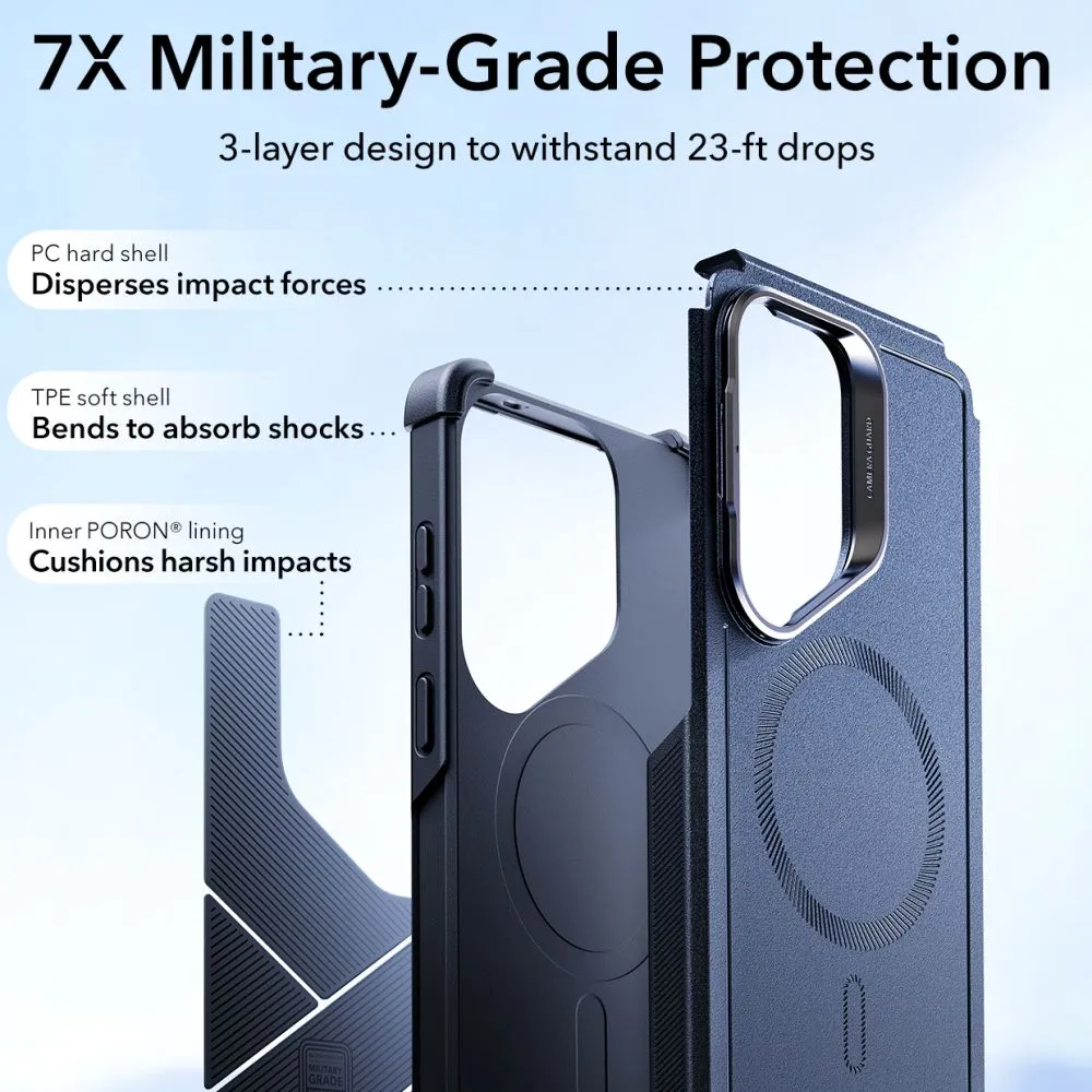 Samsung Galaxy S26 Ultra Telefona vāciņš zils ESR CYBER TOUGH KICKSTAND MAGSAFE