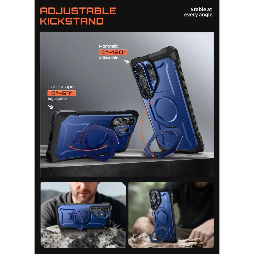 Samsung Galaxy S26 Ultra Telefona vāciņš zils SUPCASE UB GRIP MAG MAGSAFE