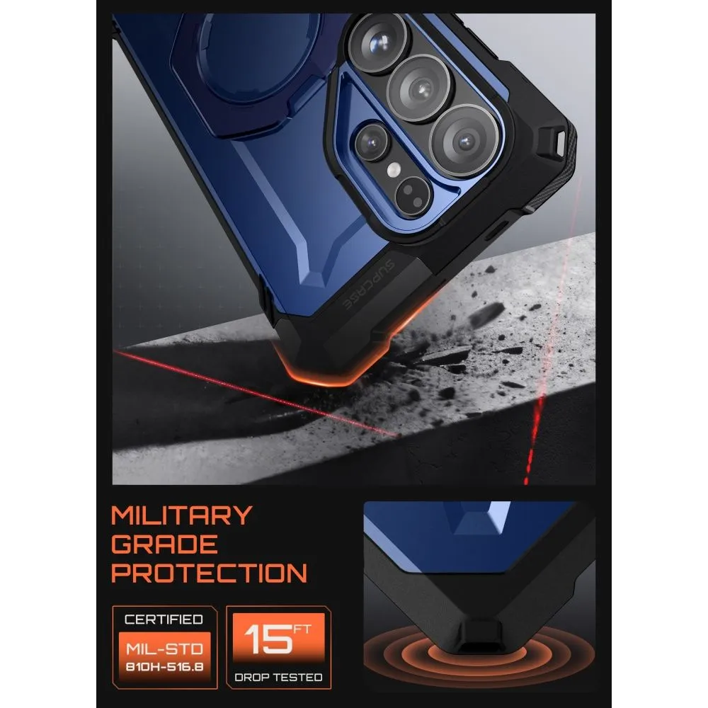 Samsung Galaxy S26 Ultra Telefona vāciņš zils SUPCASE UB GRIP MAG MAGSAFE