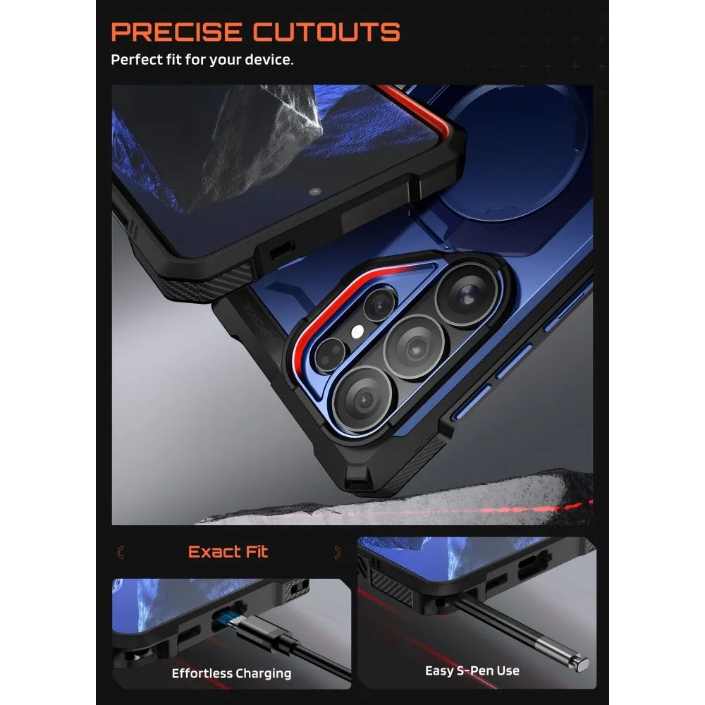 Samsung Galaxy S26 Ultra Telefona vāciņš zils SUPCASE UB GRIP MAG MAGSAFE