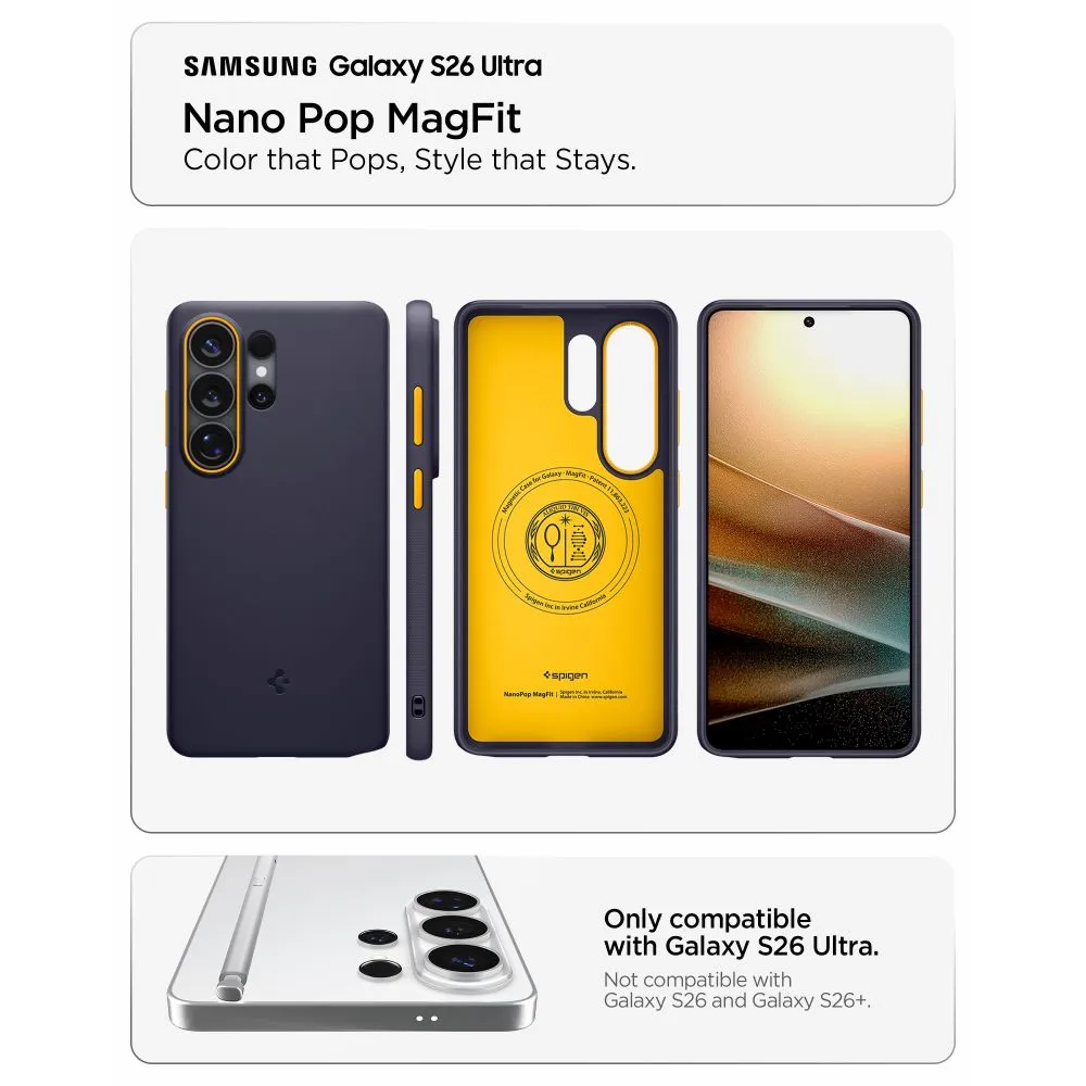Samsung Galaxy S26 Ultra Telefona vāciņš zils SPIGEN NANO POP MAG MAGSAFE