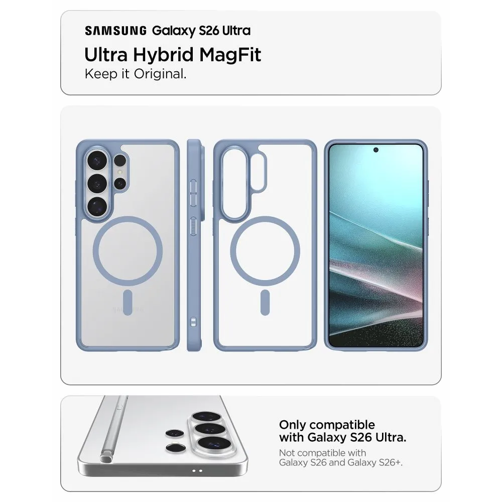 Samsung Galaxy S26 Ultra Telefona vāciņš zils SPIGEN ULTRA HYBRID MAG MAGSAFE