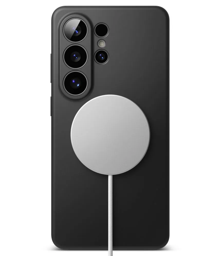 Samsung Galaxy S26 Ultra Telefona vāciņš melns RINGKE SILICONE MAGNETIC MAGSAFE