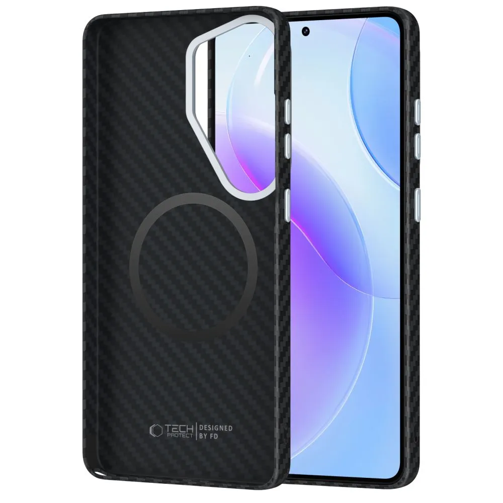 Samsung Galaxy S26 Ultra Telefona vāciņš melns TECH-PROTECT ION CARBON MAGSAFE