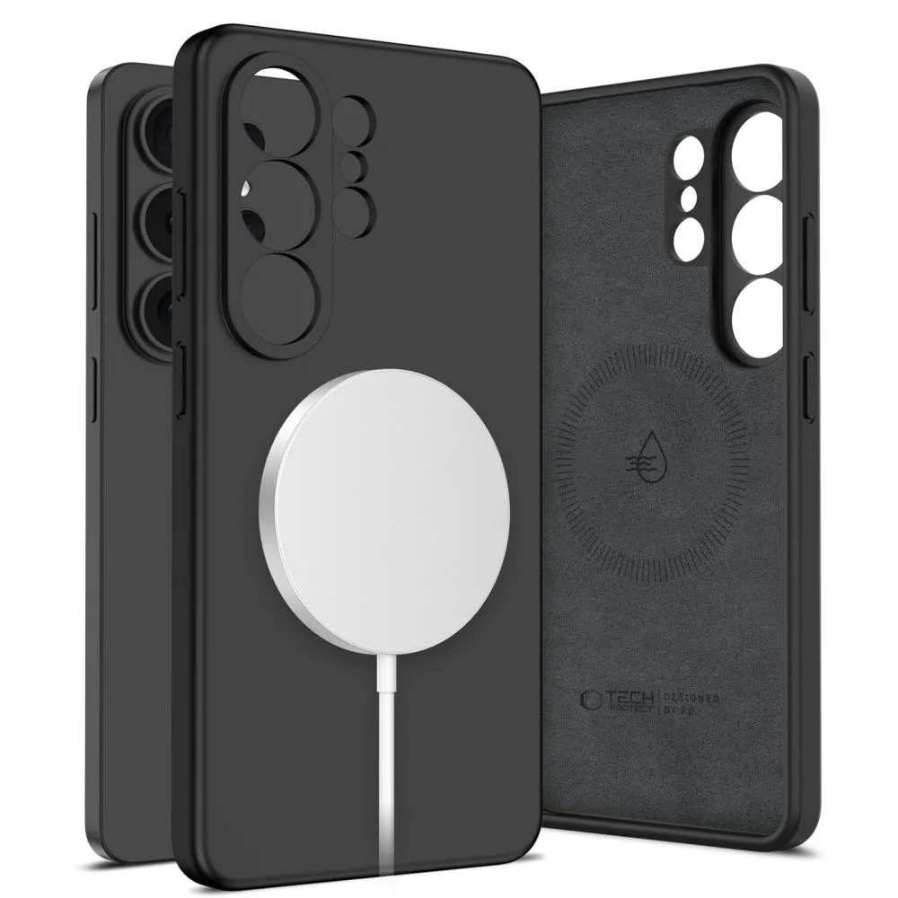 Samsung Galaxy S26 Ultra Telefona vāciņš melns TECH-PROTECT SILICONE MAGSAFE