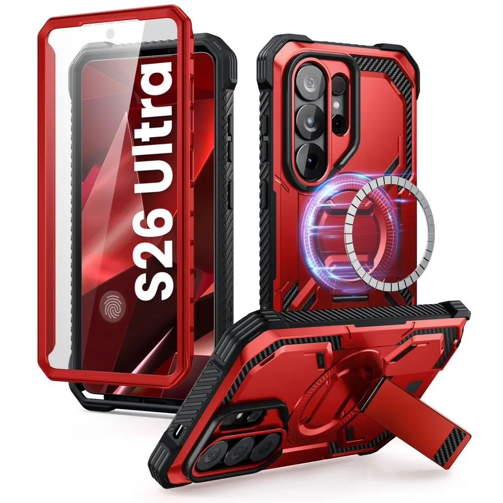 Samsung Galaxy S26 Ultra Telefona vāciņš sarkans SUPCASE IBLSN ARMORBOX MAG MAGSAFE