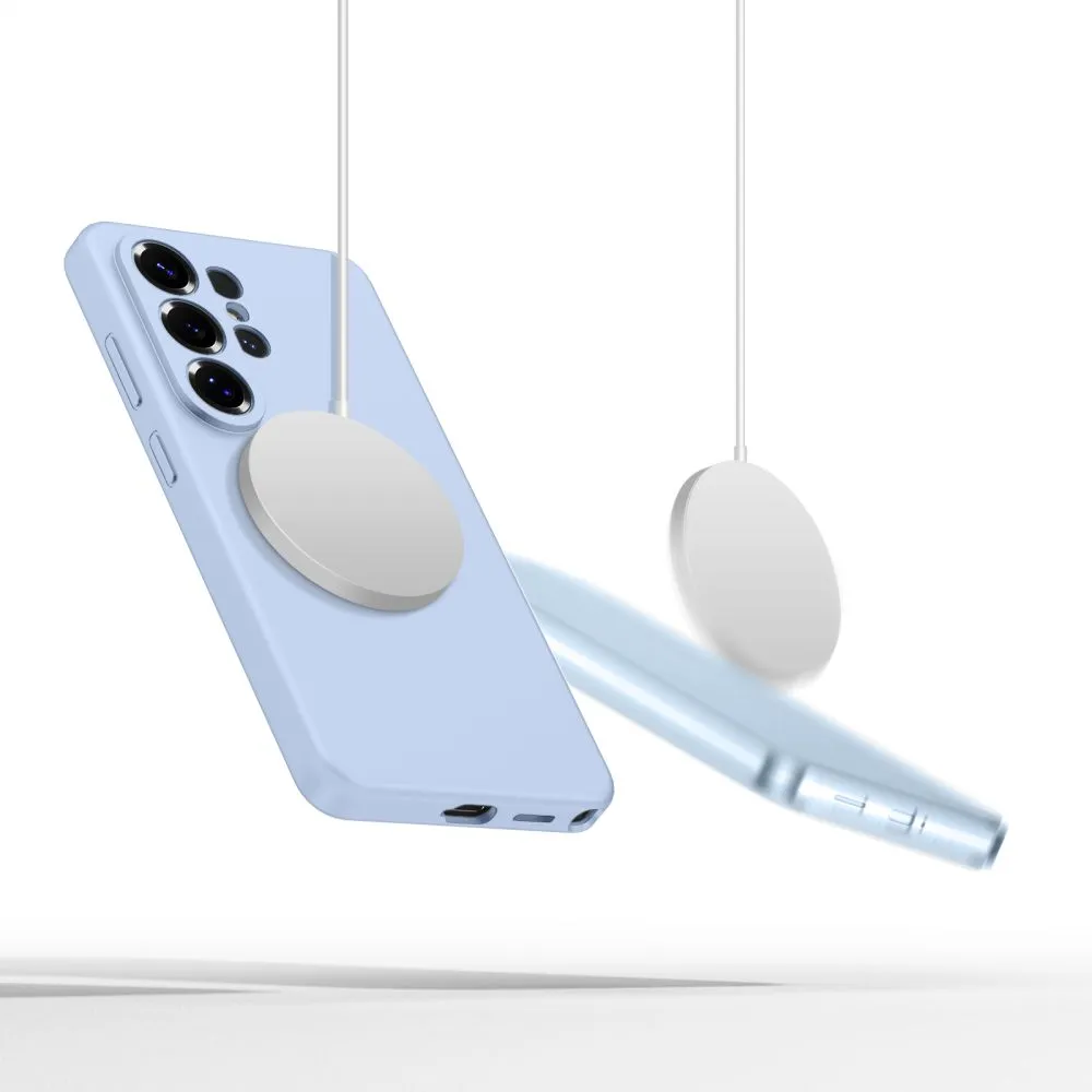 Samsung Galaxy S26 Ultra Telefona vāciņš zils TECH-PROTECT SILICONE MAGSAFE