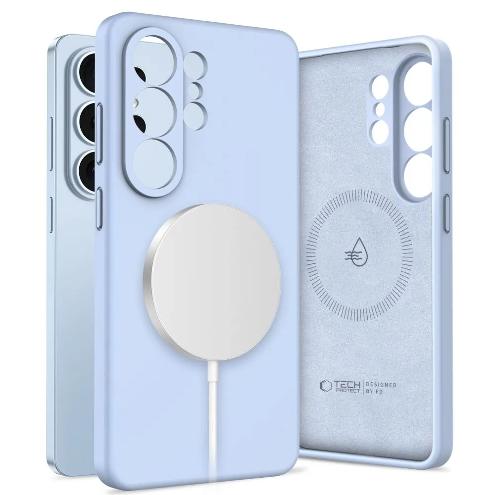 Samsung Galaxy S26 Ultra Telefona vāciņš zils TECH-PROTECT SILICONE MAGSAFE