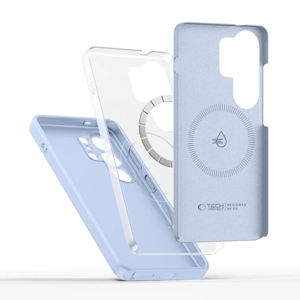 Samsung Galaxy S26 Ultra Telefona vāciņš zils TECH-PROTECT SILICONE MAGSAFE