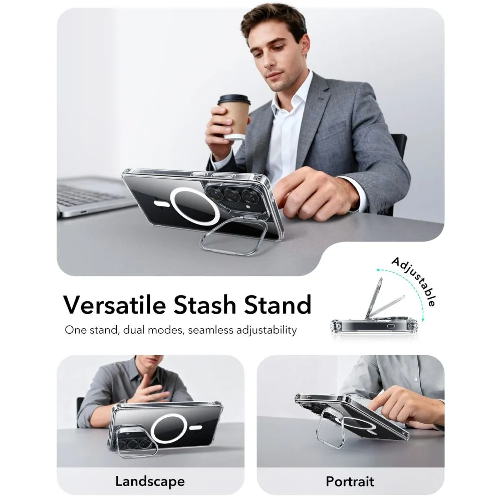 Samsung Galaxy S26 Telefona vāciņš caurspīdīgs ESR CLASSIC HYBRID KICKSTAND MAGSAFE