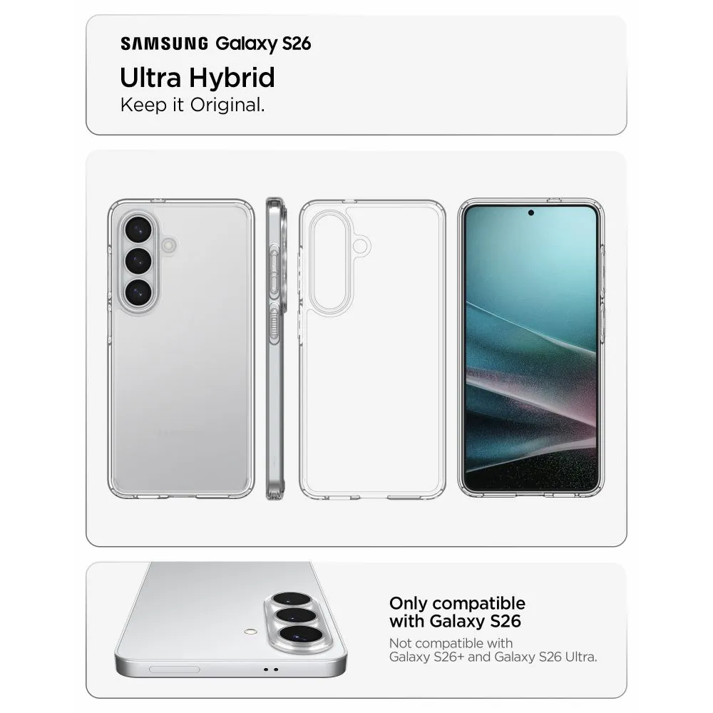 Samsung Galaxy S26 Telefona vāciņš caurspīdīgs SPIGEN ULTRA HYBRID