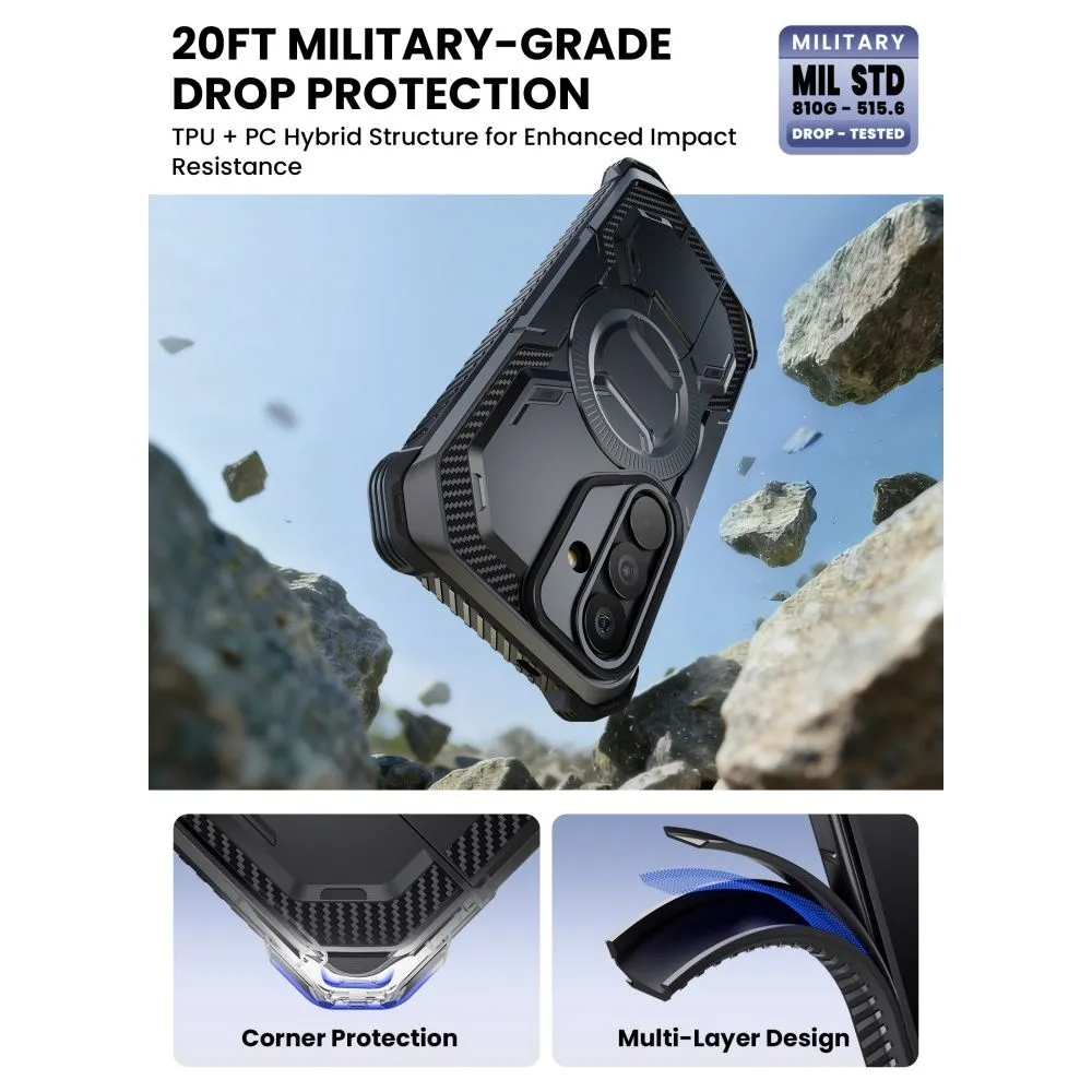 Samsung Galaxy S26 Telefona vāciņš melns SUPCASE IBLSN ARMORBOX MAG MAGSAFE