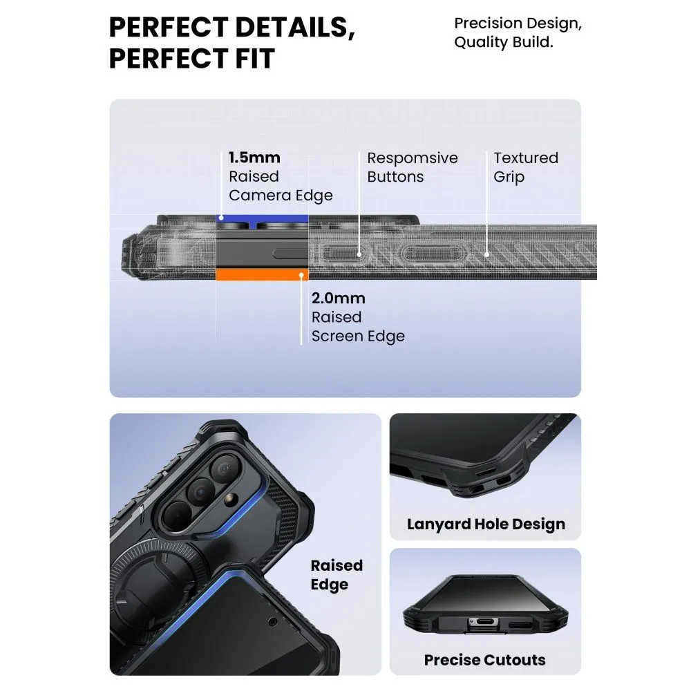 Samsung Galaxy S26 Telefona vāciņš melns SUPCASE IBLSN ARMORBOX MAG MAGSAFE