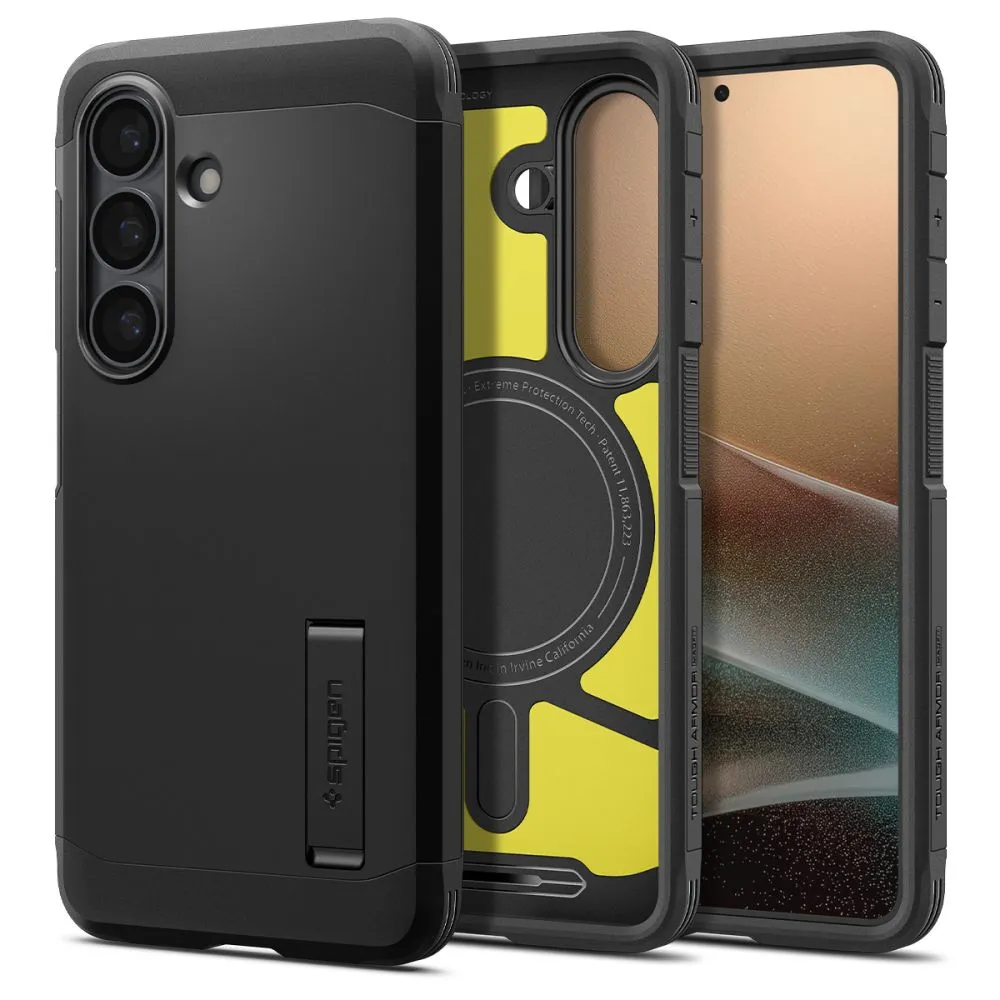 Samsung Galaxy S26 Telefona vāciņš melns SPIGEN TOUGH ARMOR MAG MAGSAFE