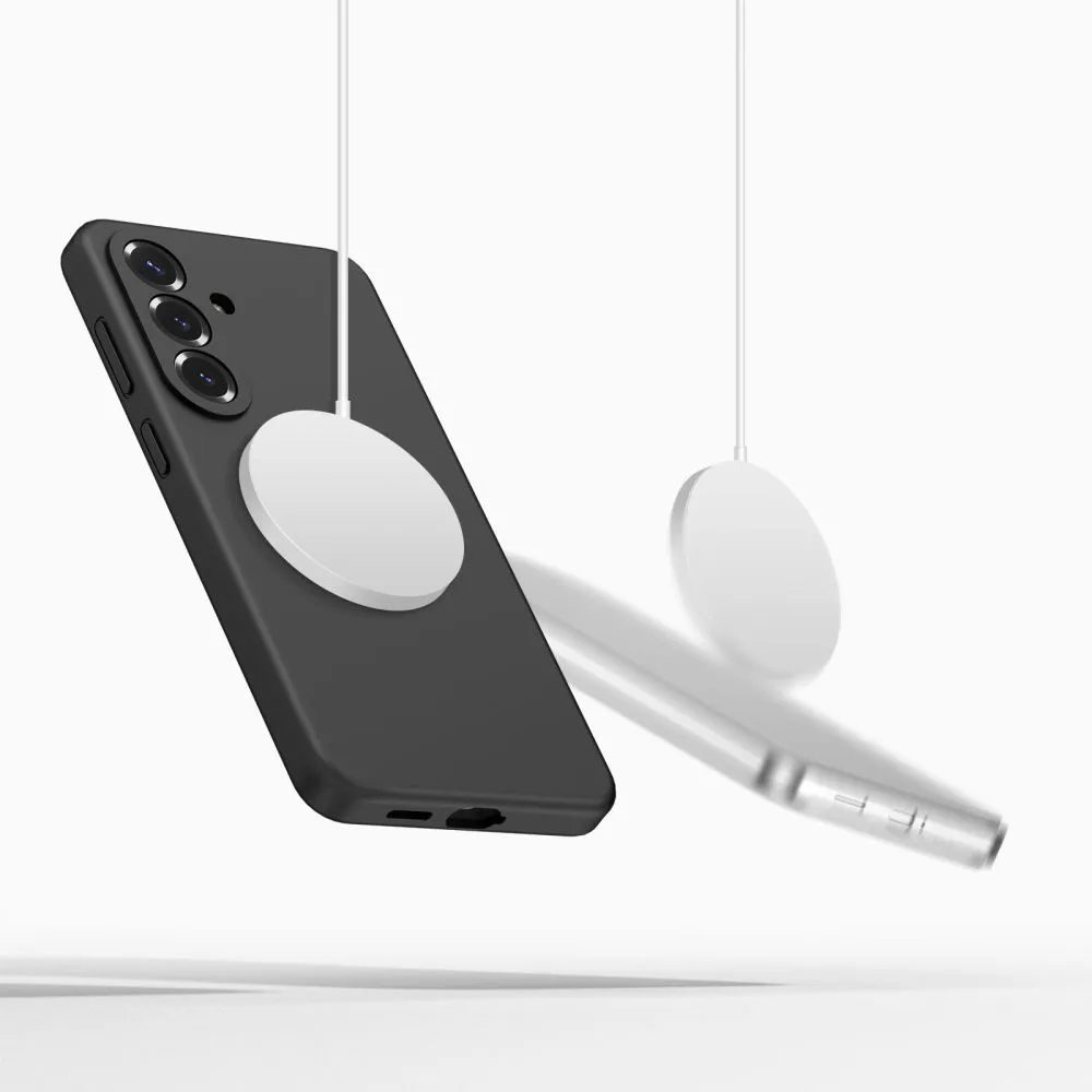 Samsung Galaxy S26 Telefona vāciņš melns TECH-PROTECT SILICONE MAGSAFE