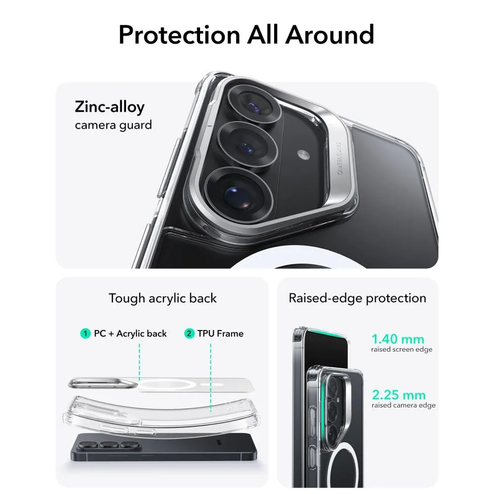 Samsung Galaxy S26 Plus Telefona vāciņš caurspīdīgs ESR CLASSIC HYBRID KICKSTAND MAGSAFE