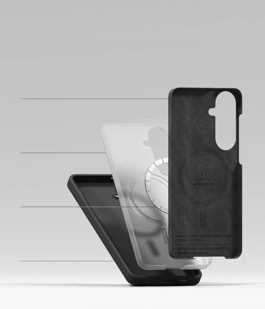 Samsung Galaxy S26 Plus Telefona vāciņš melns RINGKE SILICONE MAGNETIC MAGSAFE