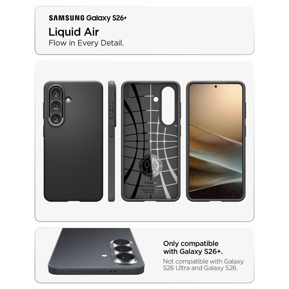 Samsung Galaxy S26 Plus Telefona vāciņš melns SPIGEN LIQUID AIR